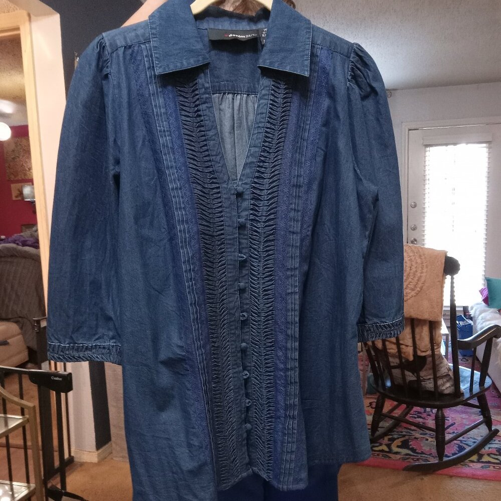 Denim Tuxedo Shirt